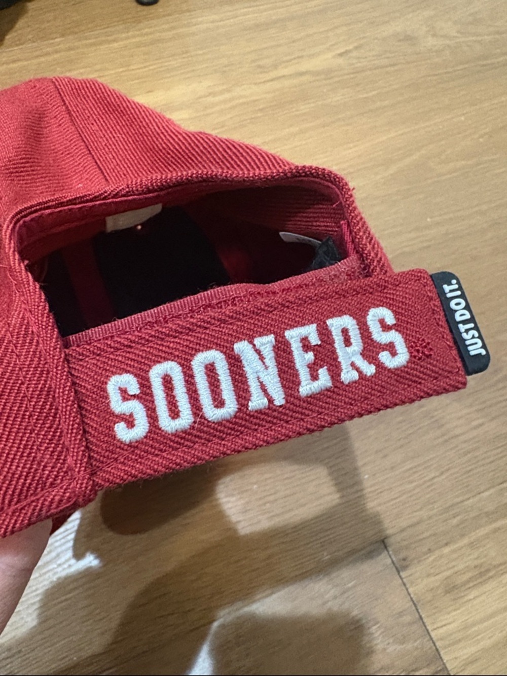 University of Oklahoma OU Sooners Crimson Hat Nike Just Do It Wool Blend - Picture 10 of 12